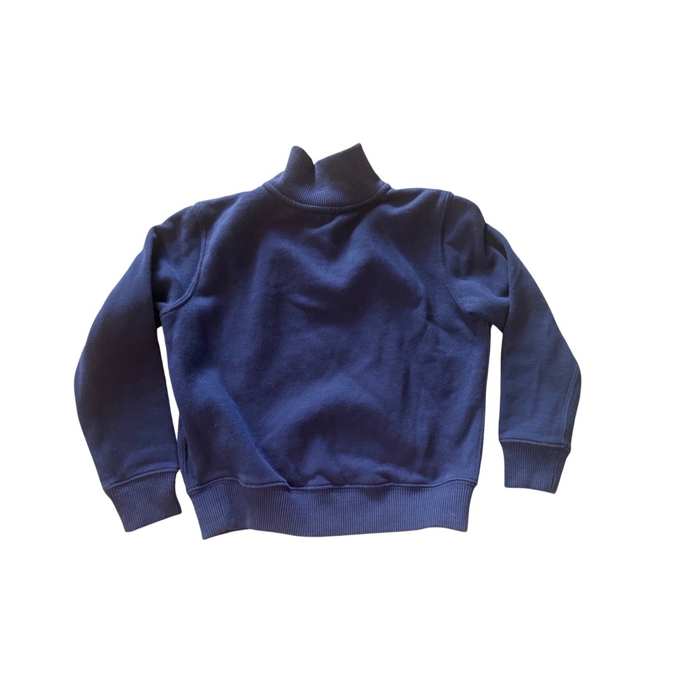 Polo‎ Ralph Lauren Kids Navy Blue Quarter Zip Chenille P Patch Sweatshirt Size 6 - Picture 3 of 6